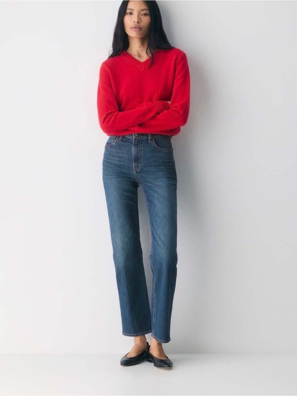 Denim Forum The Arlo High Rise Blue Wash Straight-Leg 28L Women’s Jeans Size 27